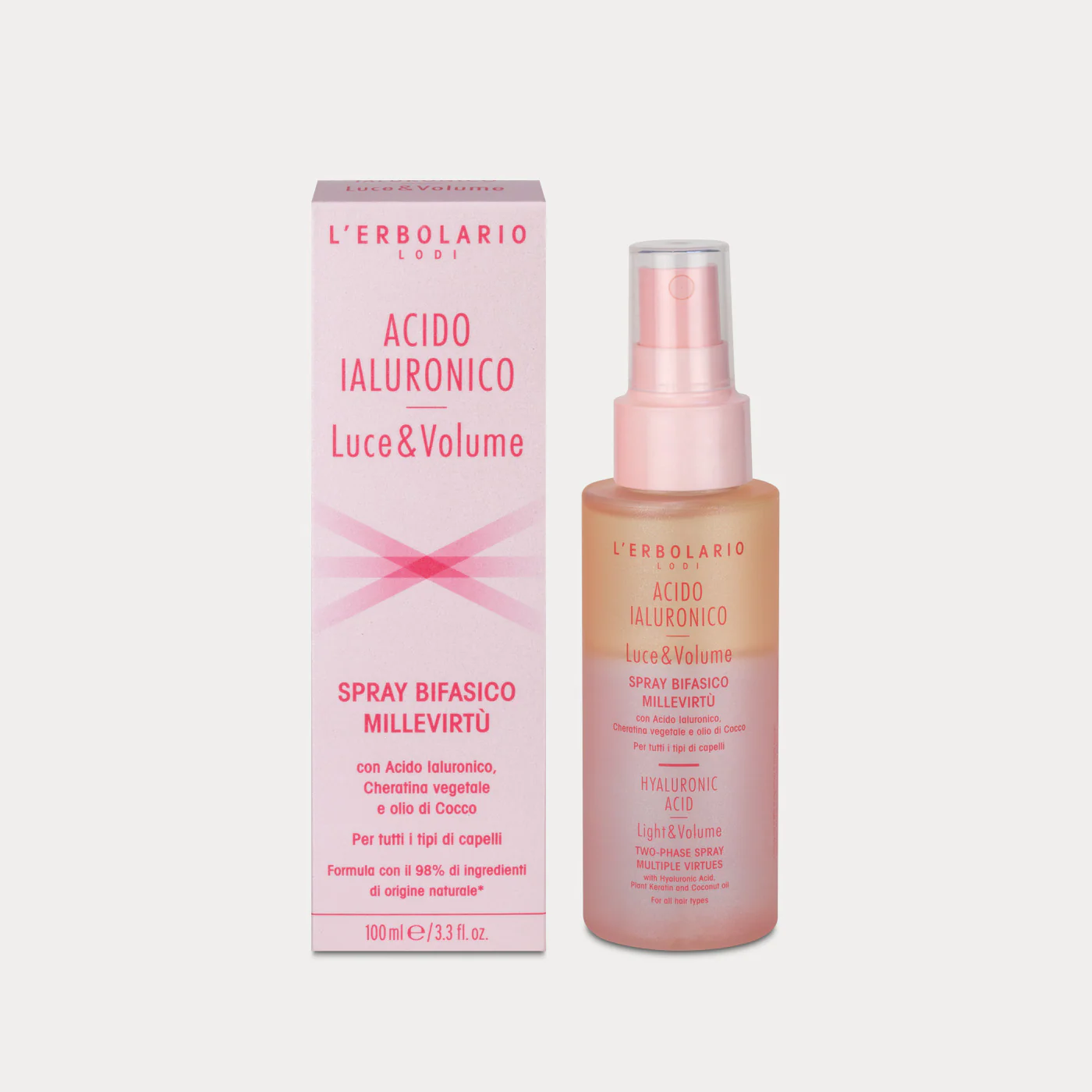 Spray Bifasico MilleVirtù Acido Ialuronico Luce&Volume